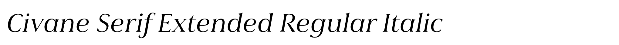 Civane Serif Extended Regular Italic image